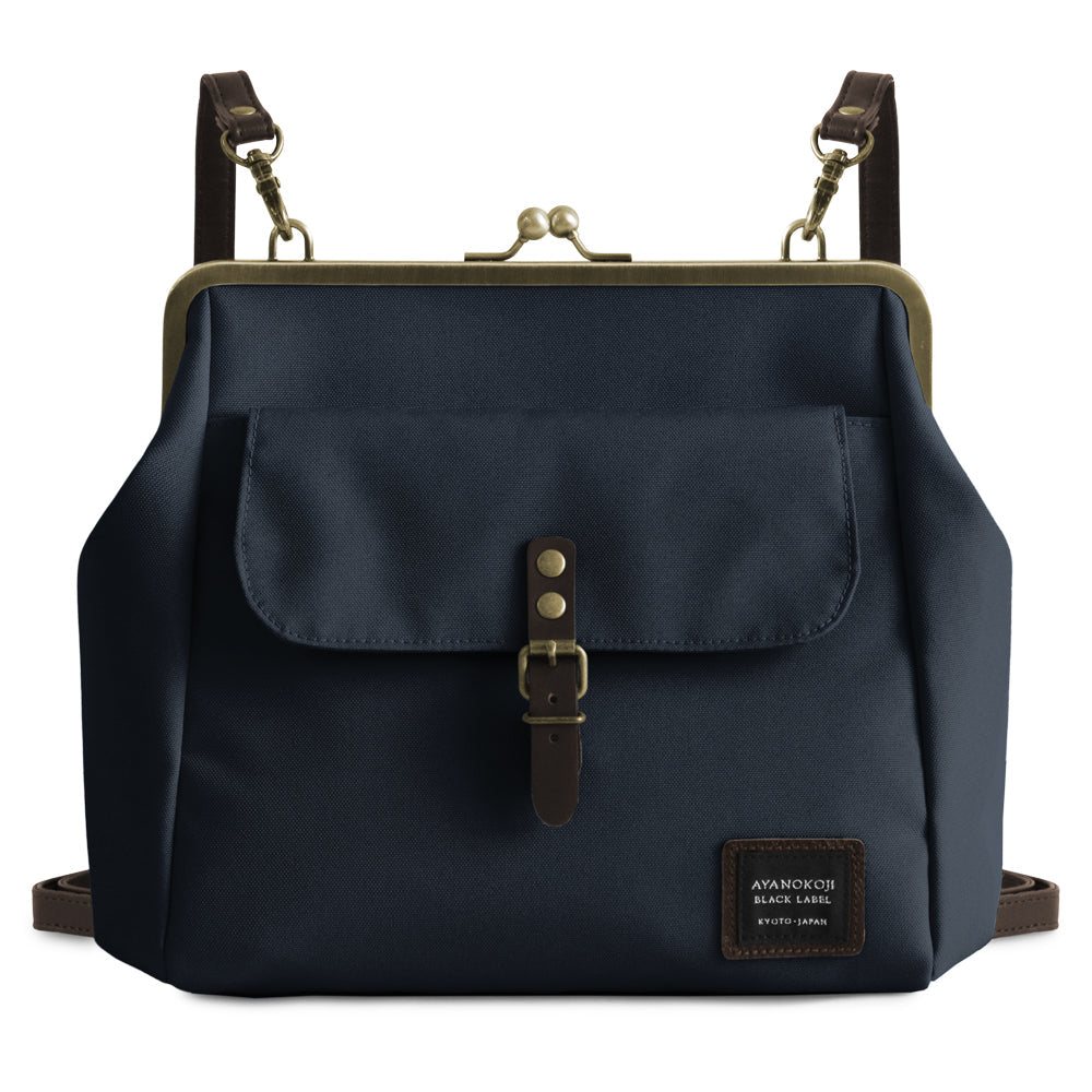 【在庫商品】がま口フラップ2WAYリュック【コーデュラ(R)】