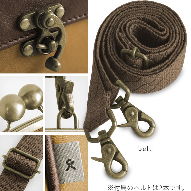 【在庫商品】がま口フラップ2WAYリュック(大玉ひねり)【Sueddy(スエッディ)】