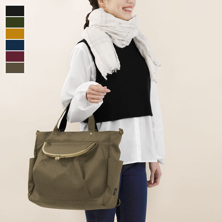 【在庫商品】がま口エディターズバッグ【コーデュラ(R)】