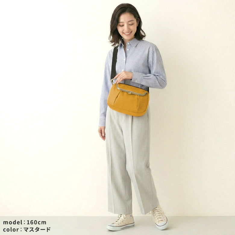 fr
【Article en stock】Sac bandoulière à fermoir, Koron【Cordura(R)】