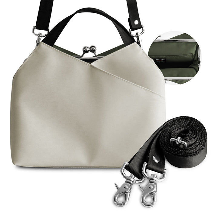 【在庫商品】がま口レイヤードショルダーバッグ【Sarei デューロン】