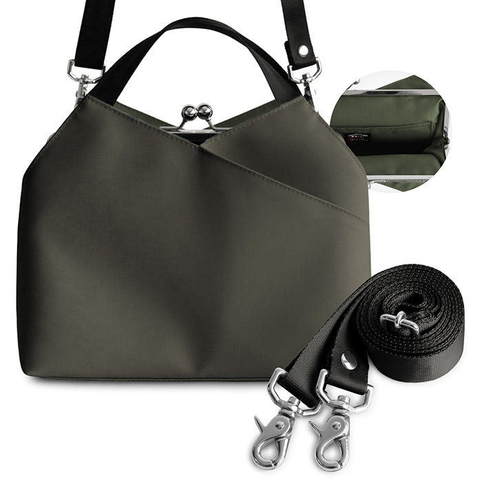 【在庫商品】がま口レイヤードショルダーバッグ【Sarei デューロン】