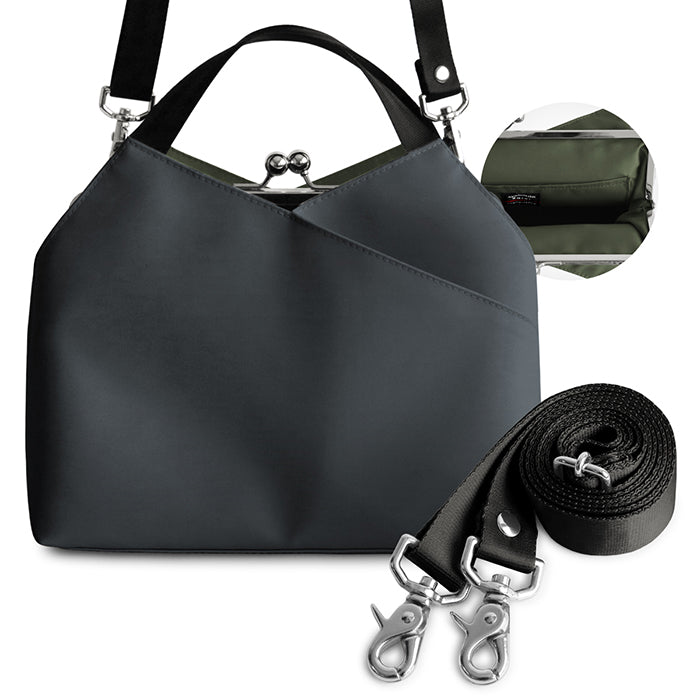 【在庫商品】がま口レイヤードショルダーバッグ【Sarei デューロン】