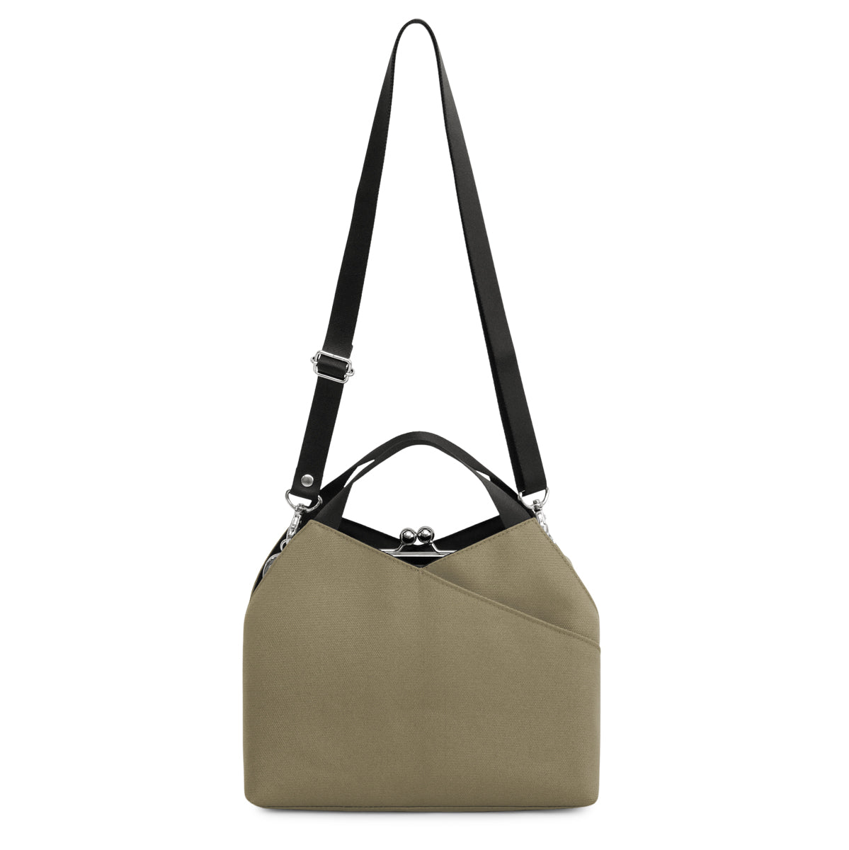 【在庫商品】がま口レイヤードショルダーバッグ【Sarei コーデュラ(R)re/cor(TM)(コーデュラレコー)・MONTANA】