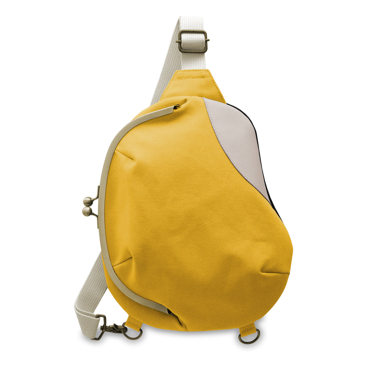 【在庫商品】がま口まめボディバッグ【帆布・無地】※がまろっく付き