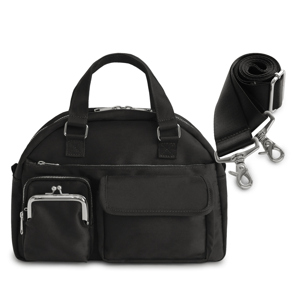 【在庫商品】がま口ラウンドバッグマルチポッケ【Sarei NEUTRA】