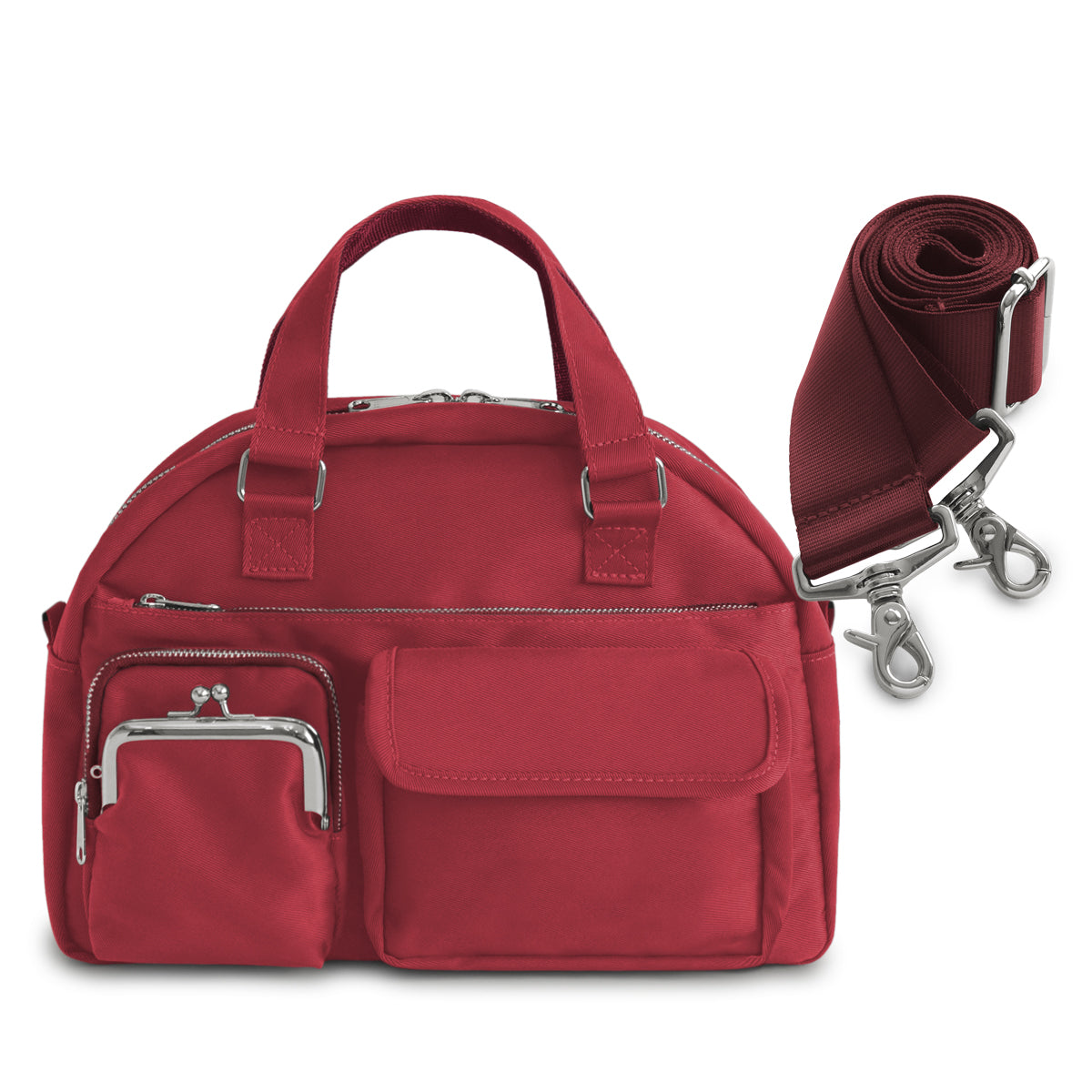 【在庫商品】がま口ラウンドバッグマルチポッケ【Sarei NEUTRA】