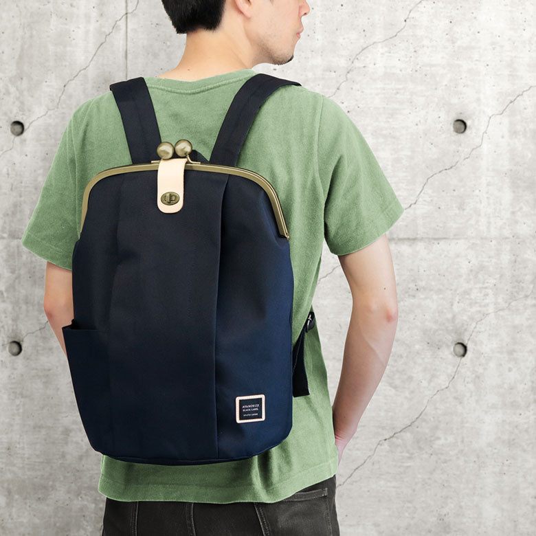 【在庫商品】大玉がま口リュック【コーデュラ(R)】