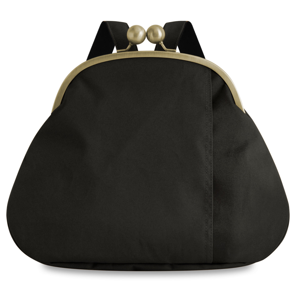 【在庫商品】大玉がま口まるリュック【コーデュラ(R)】※がまろっく付き