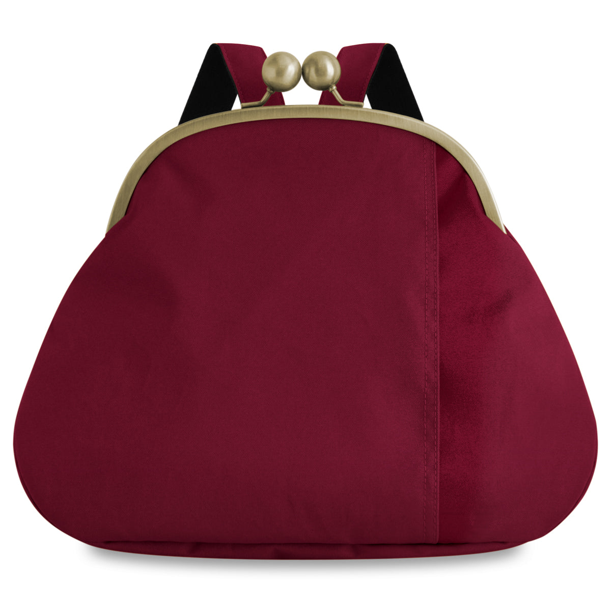 【在庫商品】大玉がま口まるリュック【コーデュラ(R)】※がまろっく付き