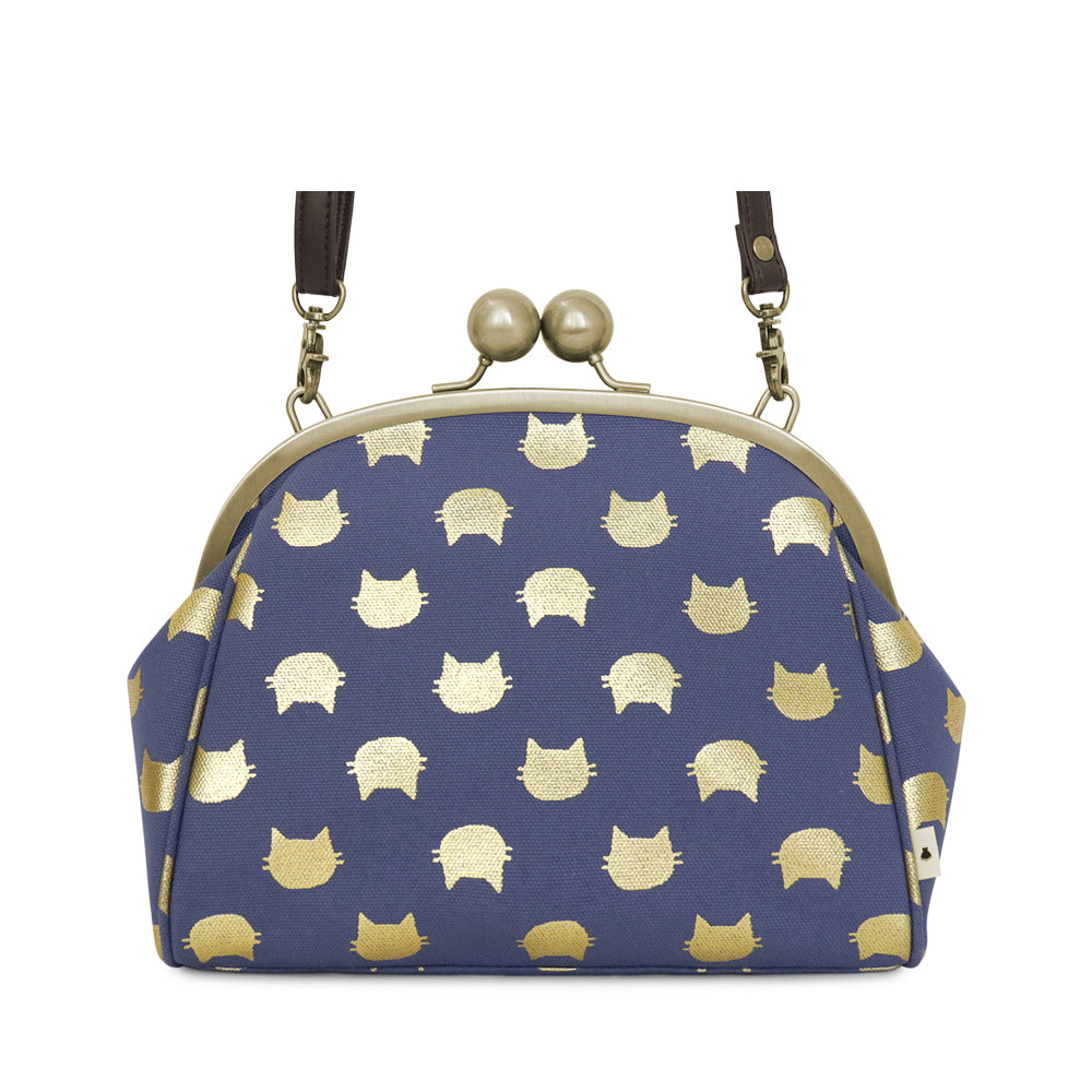 【在庫商品】大玉がま口ポシェット【HAKUにゃんこ】
