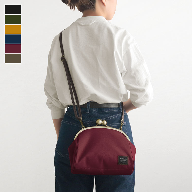 【在庫商品】大玉がま口ポシェット【コーデュラ(R)】