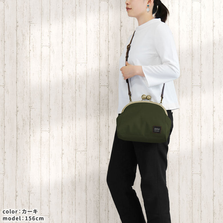 【在庫商品】大玉がま口ポシェット【コーデュラ(R)】