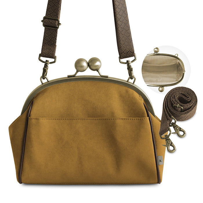 【在庫商品】大玉がま口ポシェット【Sueddy(スエッディ)】