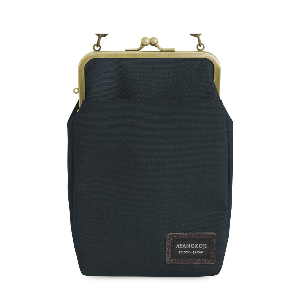 【在庫商品】がま口お散歩ポシェット【コーデュラ(R)】