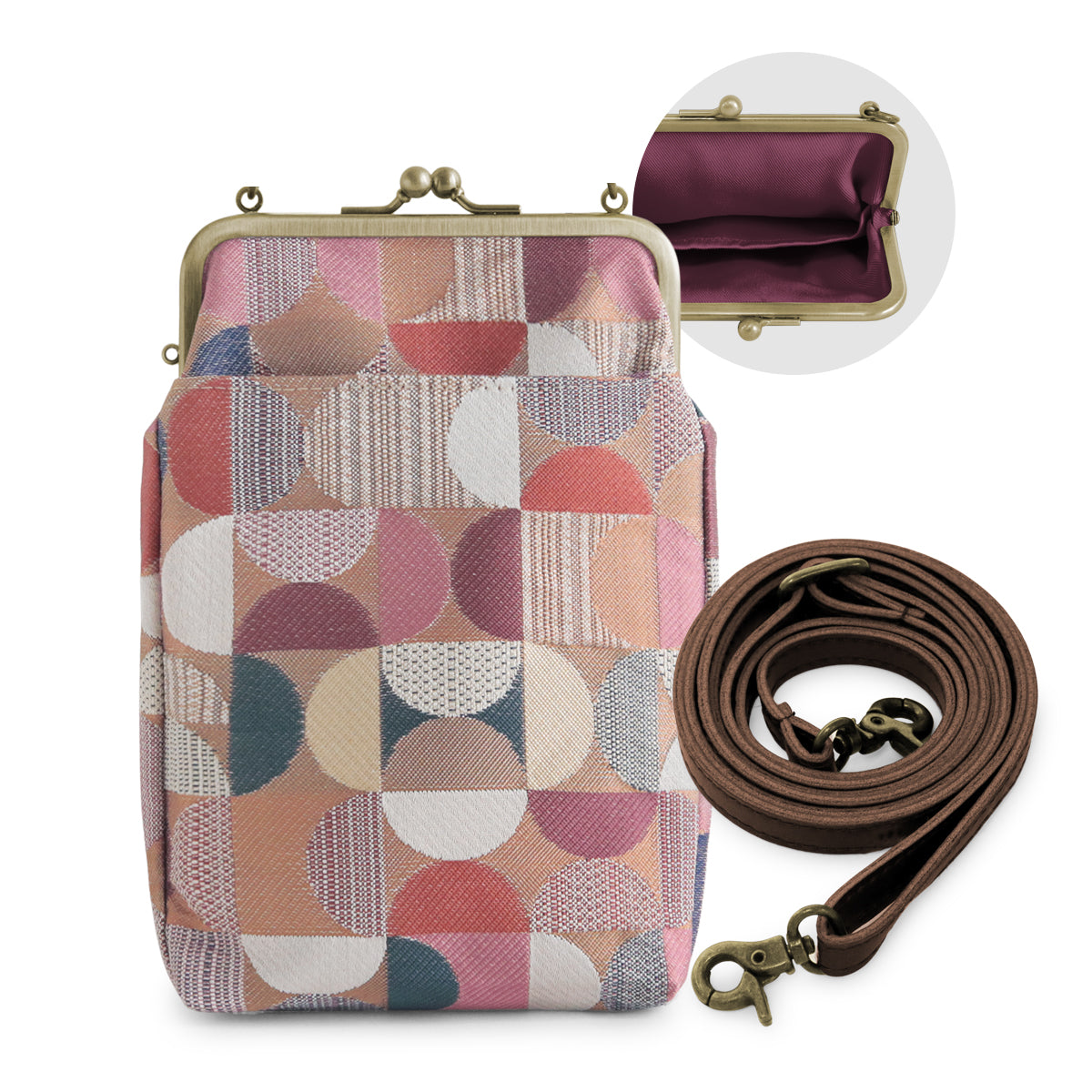 【在庫商品】がま口お散歩ポシェット【金襴】