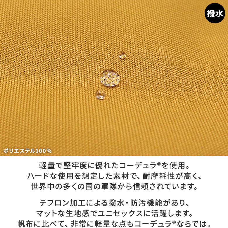【在庫商品】ポケット付きがま口フラットショルダーバッグ【コーデュラ(R)】