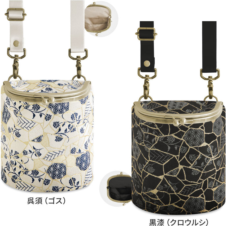 【Article en stock】Pochette SHOIKO à fermoir clic-clac【Jacquard Kintsugi】