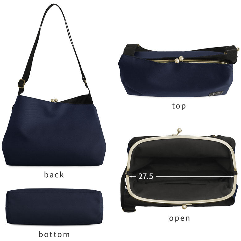 【在庫商品】がま口スマートワンショルダーバッグ【Sarei コーデュラ(R) re/cor(TM)】