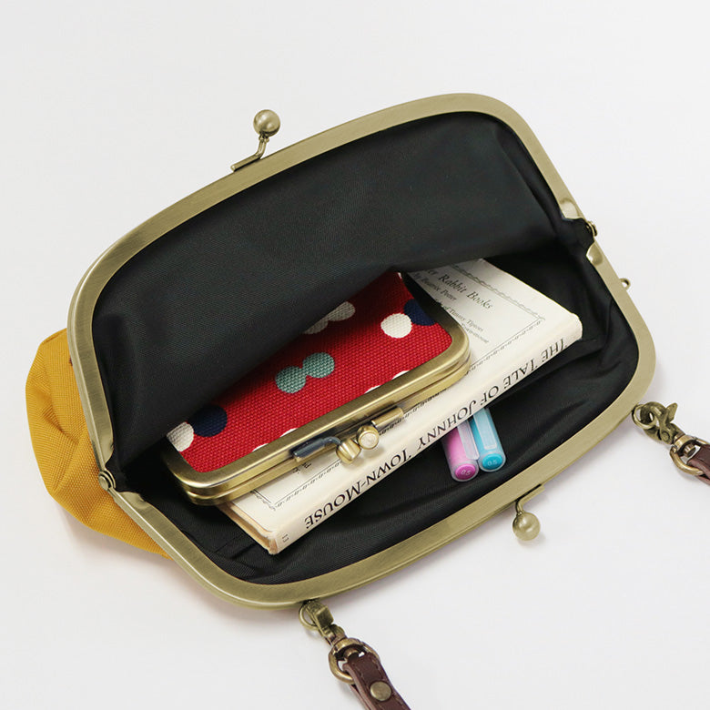 【在庫商品】がま口スマホショルダーバッグ【コーデュラ(R)】