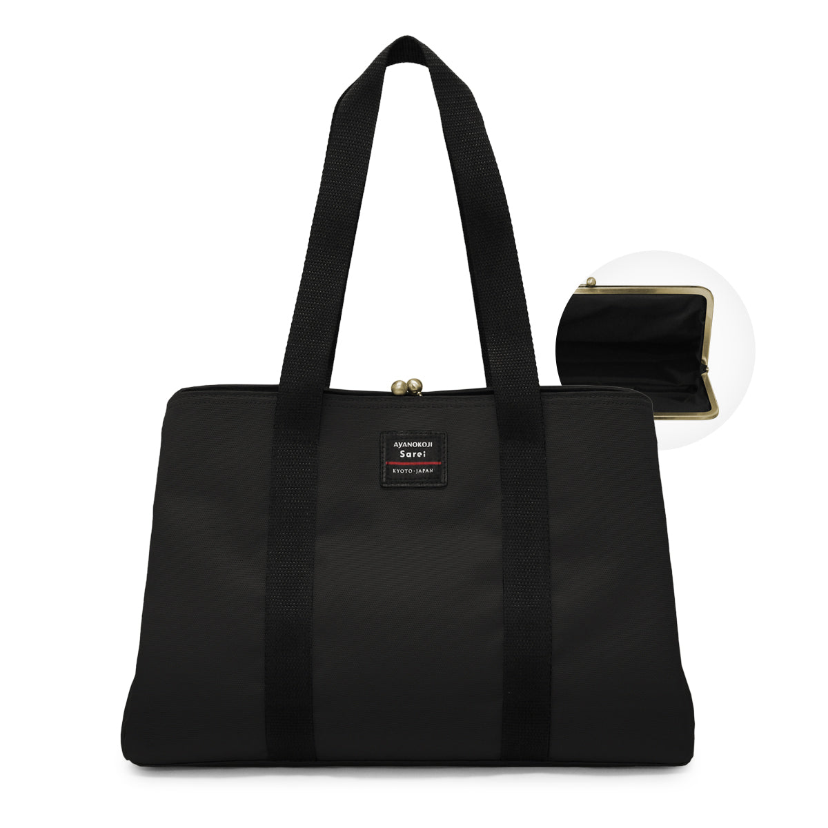 【在庫商品】がま口スクエアトートバッグ<M>【Sarei コーデュラ(R) re/cor(TM)(コーデュラレコー)・MONTANA(N)】