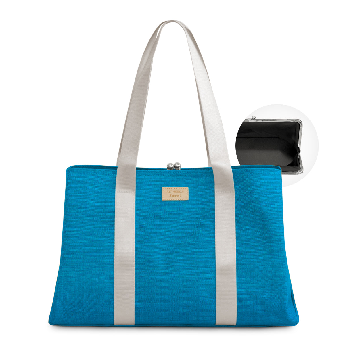 【在庫商品】がま口スクエアトートバッグ<M>【Sarei コーデュラ(R) re/cor(TM)(コーデュラレコー)・MONTANA(N)】