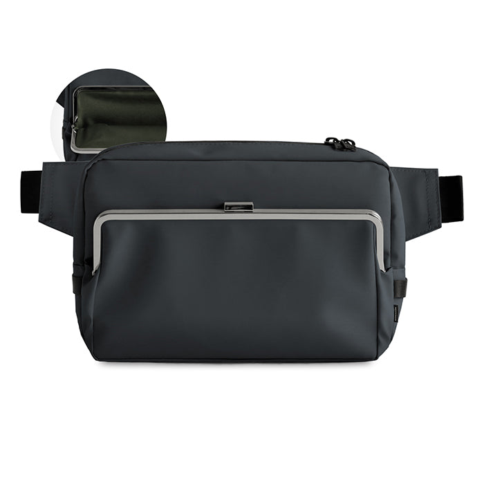 【在庫商品】がま口スクエアウエストバッグ【Sarei デューロン】