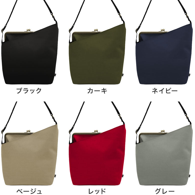 【在庫商品】がま口縦型ワンショルダーバッグ【コーデュラ(R)】