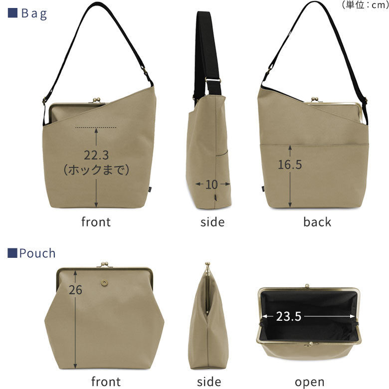 【在庫商品】がま口縦型ワンショルダーバッグ【コーデュラ(R)】