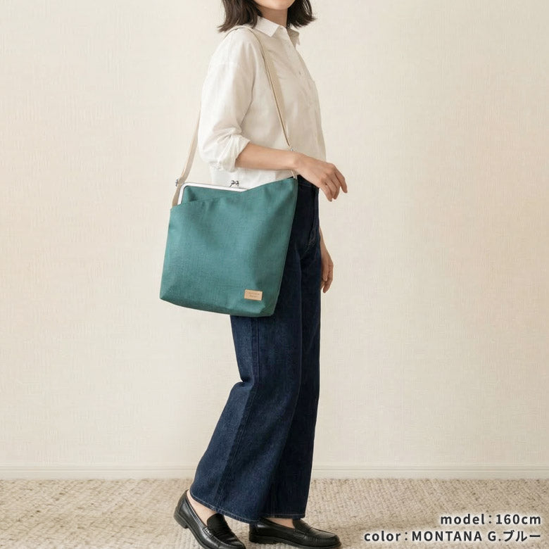 【In-Stock Item】Vertical Clasp One-Shoulder Bag【Sarei Cordura(R) re/cor(TM) (Cordura Recor)・MONTANA(N)】