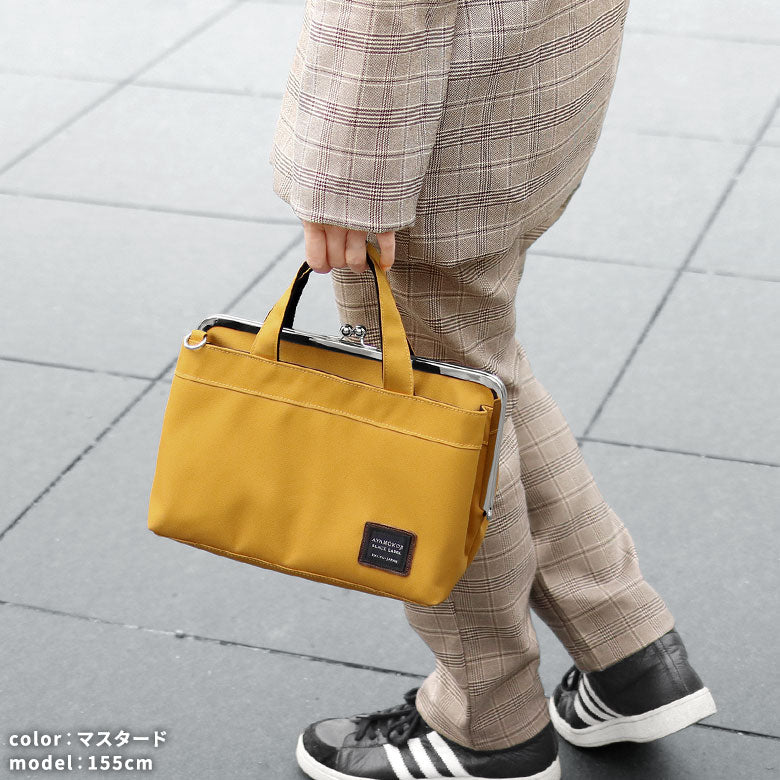 【在庫商品】がま口手提げバッグ【コーデュラ(R)】