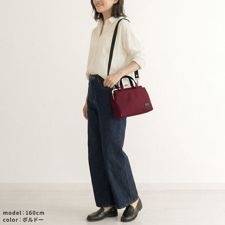 【在庫商品】がま口手提げ&ショルダーバッグ【コーデュラ(R)】