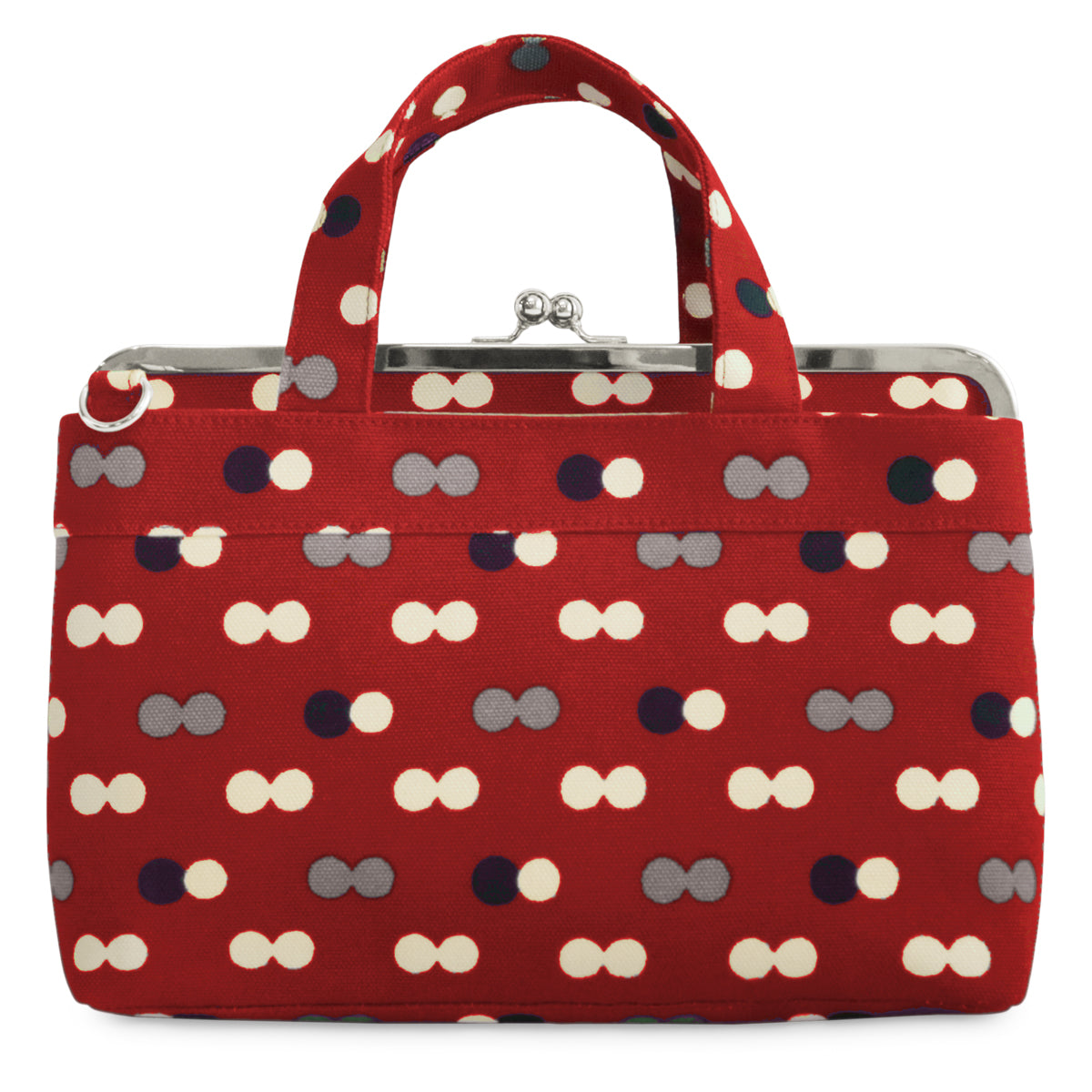 【在庫商品】がま口手提げバッグ【帆布・綿布・デニム(アソート)】