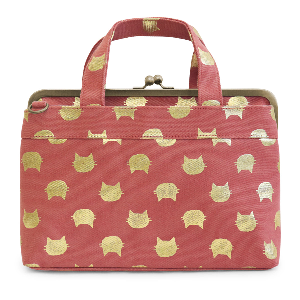 【在庫商品】がま口手提げバッグ【帆布・綿布・デニム(アソート)】