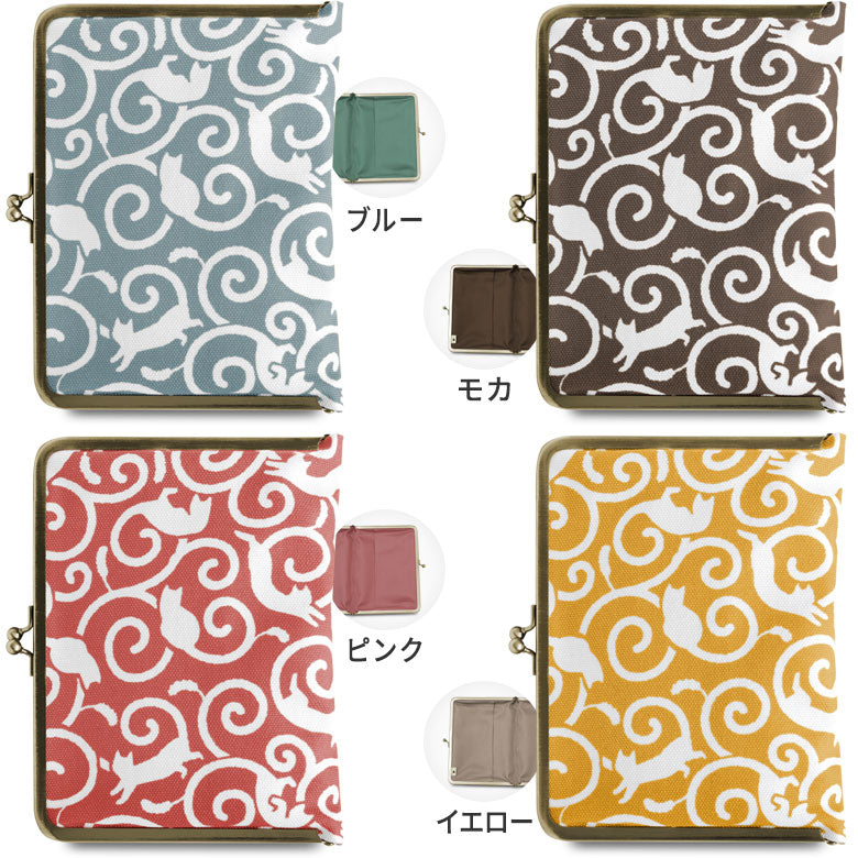 【在庫商品】がま口ブックカバー500P用【ねこ唐草】 WEB限定