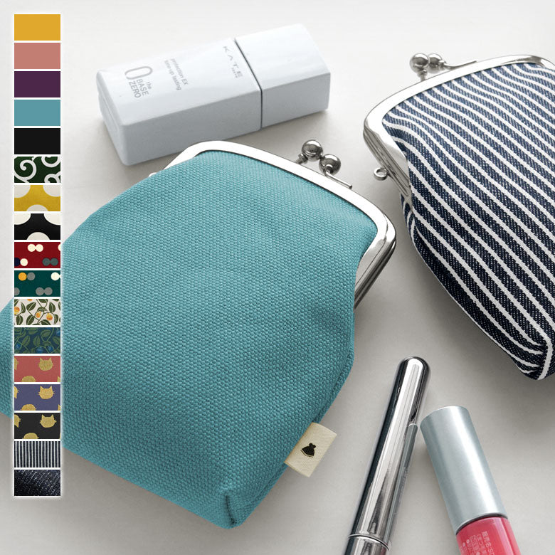 【In-Stock Item】Clasp Coin Purse【Canvas/Cotton Fabric (Assorted)】