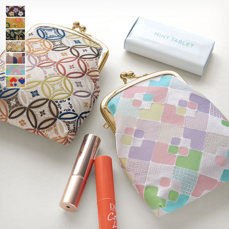 【在庫商品】がま口小物入れ【金襴・帯地(アソート)】