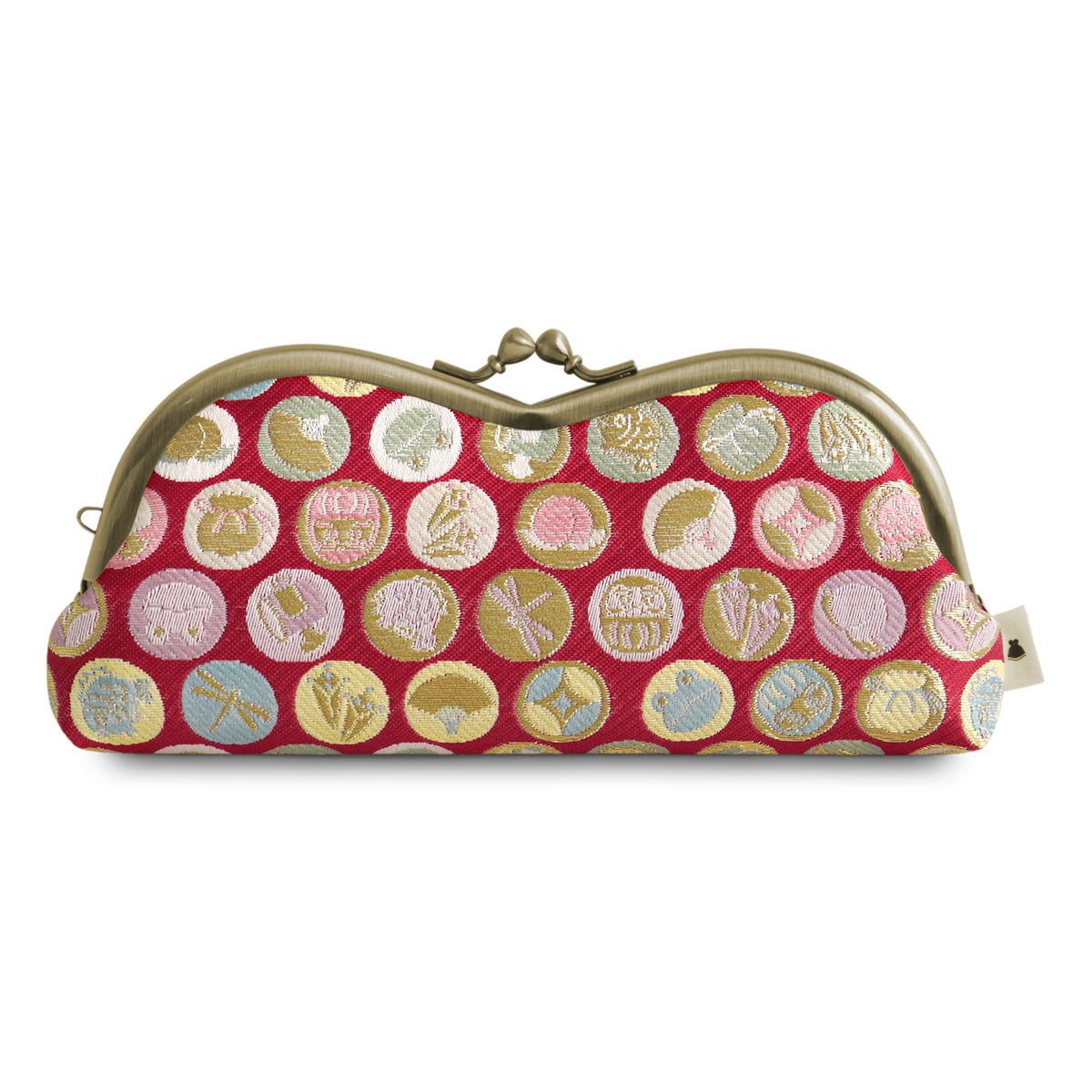 【在庫商品】山型がま口メガネケース【福尽し】