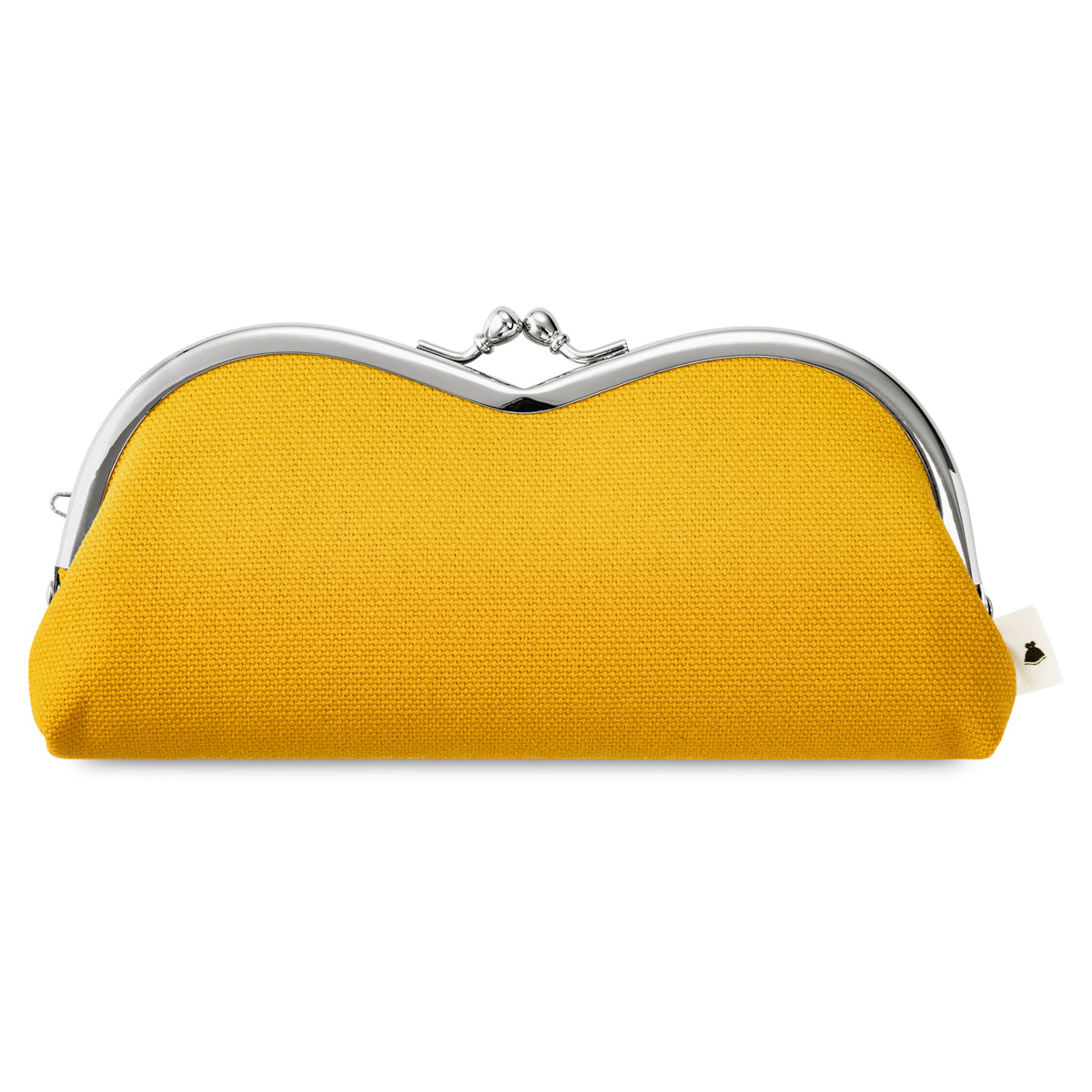 【在庫商品】山型がま口メガネケース【帆布・綿布・デニム(アソート)】