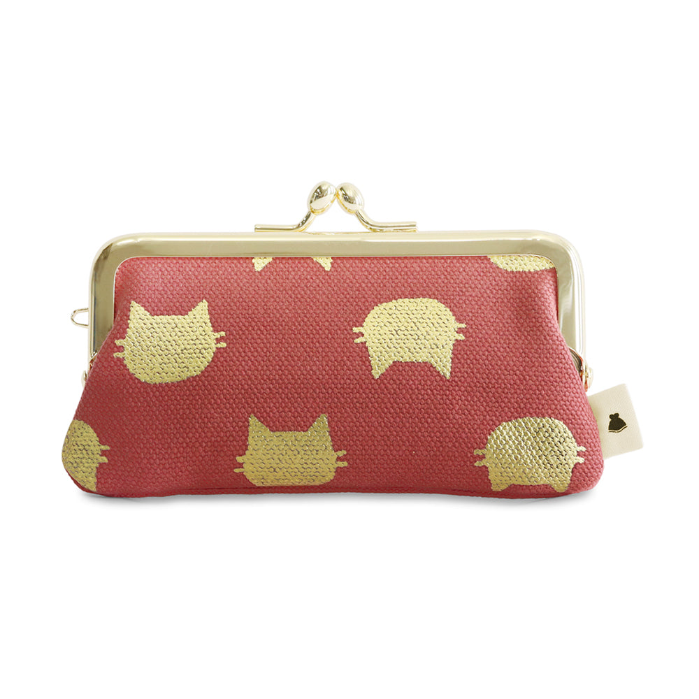 【在庫商品】鏡付きがま口リップケース【HAKUにゃんこ】