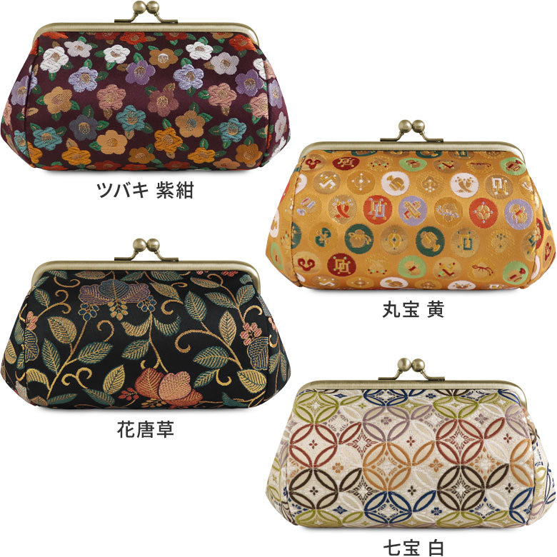 【在庫商品】TAWARA型がま口コスメポーチ(中)【金襴】