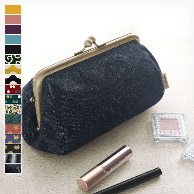 【現貨商品】TAWARA型口金化妝包(中)【帆布・棉布(綜合款)】