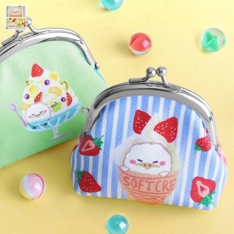 【在庫商品】くし型がま口おすわりポーチ【スイーツ×ガマグチヨタカ】