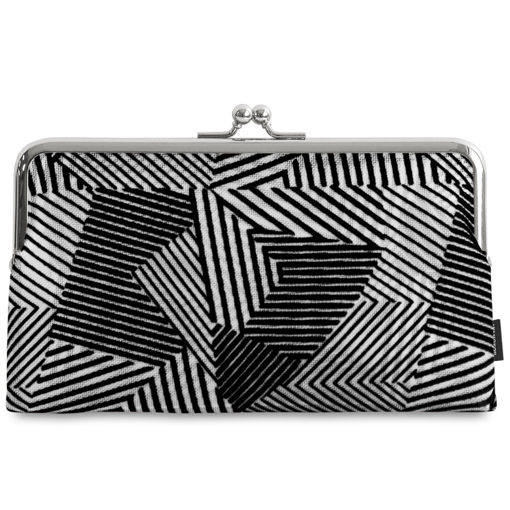 【在庫商品】がま口メッシュフラットポーチ【フロッキーメッシュ】