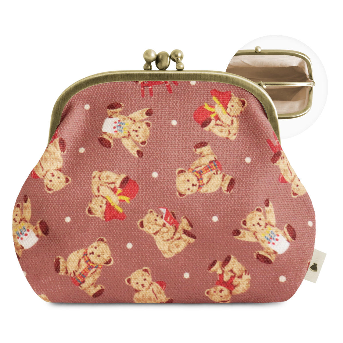 【在庫商品】三枚口ポーチ【テディベア】