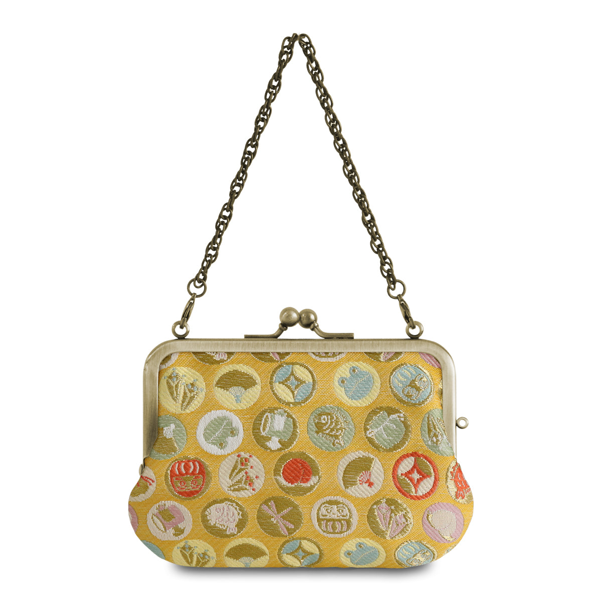 【在庫商品】チェーン付き手提げがま口財布【福尽し】