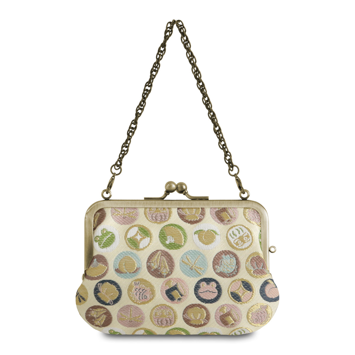 【在庫商品】チェーン付き手提げがま口財布【福尽し】