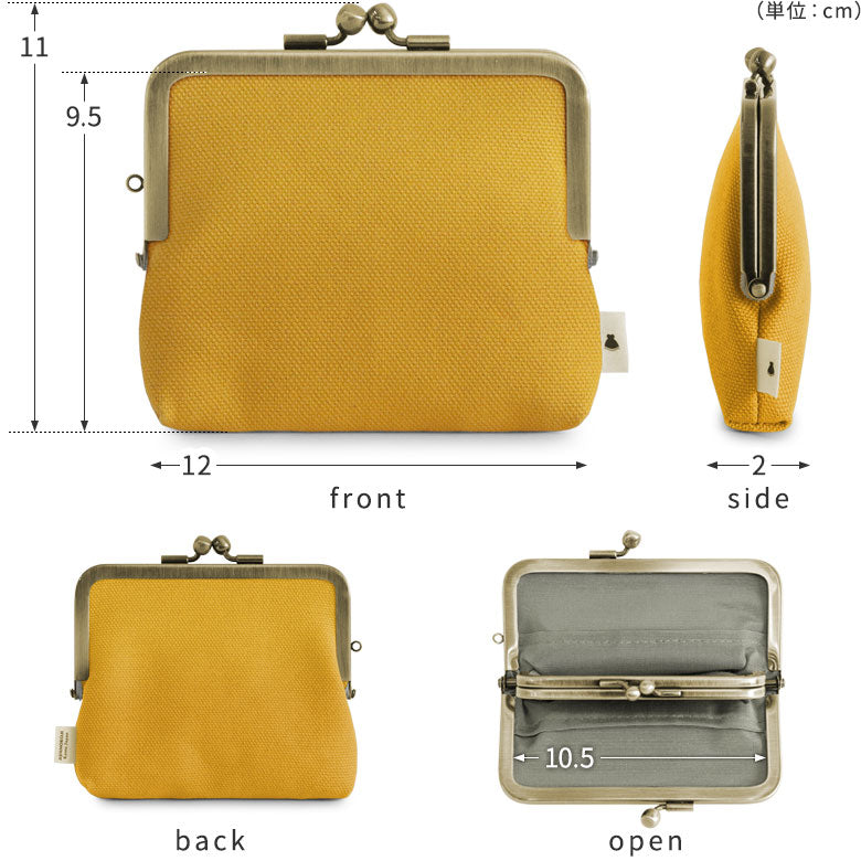 【在庫商品】平親子がま口財布【帆布・綿布・デニム(アソート)】