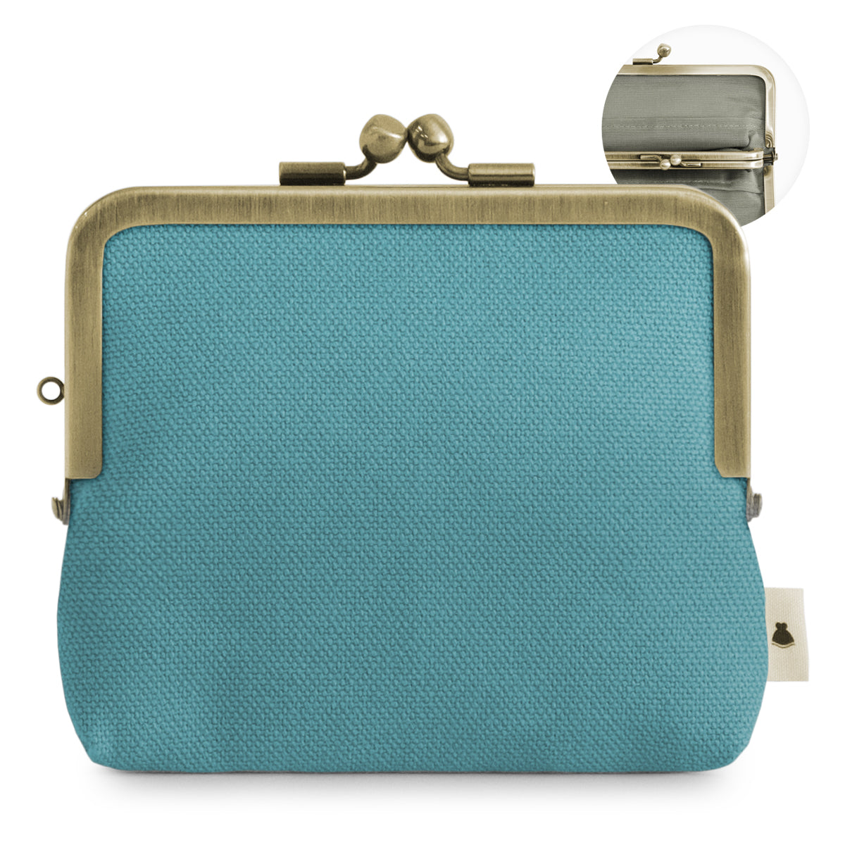 【在庫商品】平親子がま口財布【帆布・綿布・デニム(アソート)】