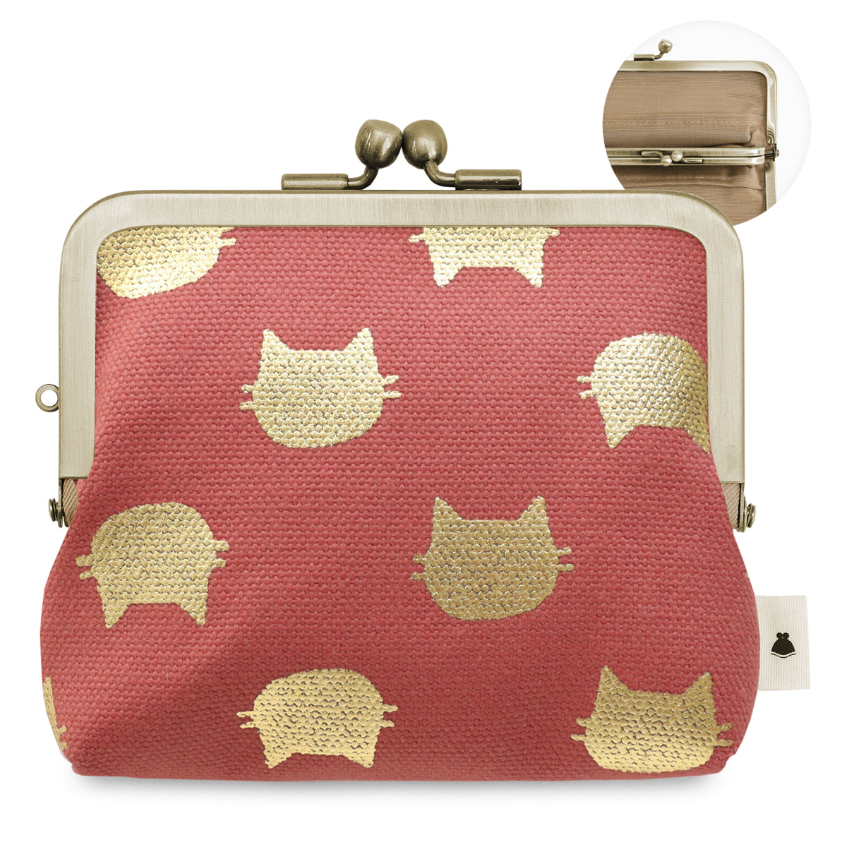 【在庫商品】平親子がま口財布【帆布・綿布・デニム(アソート)】